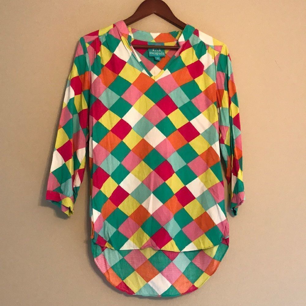 Escapada Bright Patterntunic - Size Medium - image 1